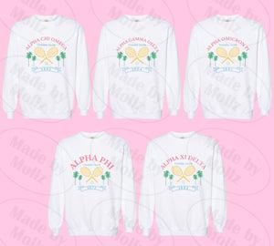 Tennis Club Crewneck Sorority Sweatshirt