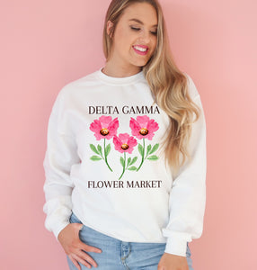 Flower Market Crewneck Sorority Sweatshirt