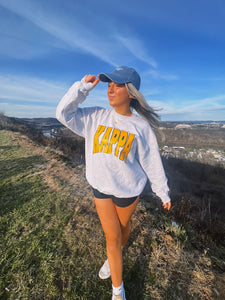 Customizable Varsity Letters Sorority Crewneck Sweatshirt