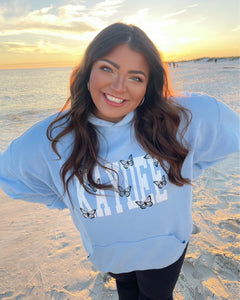 The Keely Sorority Sweatshirt Light Blue