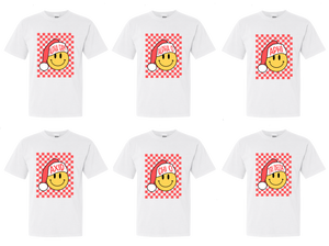 Red Checkers Santa Sorority Tee
