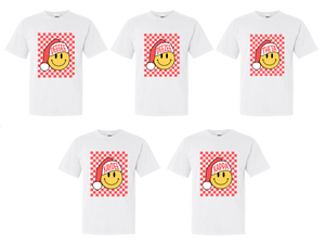 Red Checkers Santa Sorority Tee