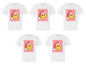 Red Checkers Santa Sorority Tee