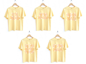Pink and Orange Flowered Sorority Tee