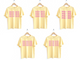 Yellow and Pink Peace Design Sorority Tee