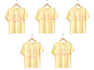 Pink and Orange Flowered Sorority Tee