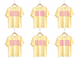 Yellow and Pink Peace Design Sorority Tee