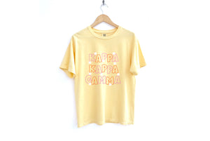 Pink and Orange Flowered Sorority Tee