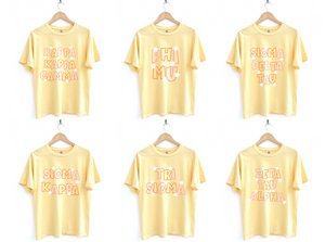Pink and Orange Flowered Sorority Tee
