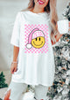 Pink Checkers Santa Sorority Tee