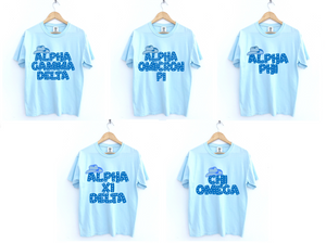 Blue Cowgirl Hat Sorority Tee