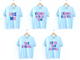 Multi Color Flower Letters Chambray Tee