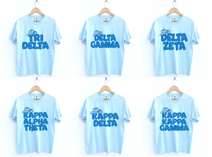 Blue Cowgirl Hat Sorority Tee