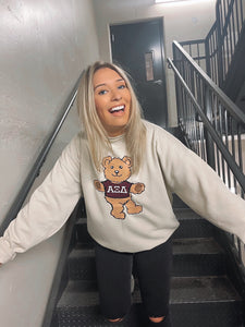 Teddy Bear Greek Letters Sorority Sweatshirt