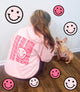 Smile Back Sorority Hooded Sweatshirt Light Pink