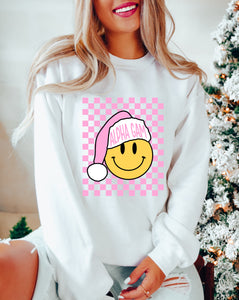 Pink Checkers Santa Sorority Sweatshirt