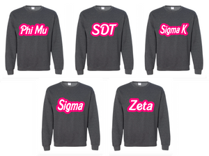 Bubble Barbie Sorority Sweatshirt
