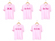 Loving Hearts Pink Sorority Tee
