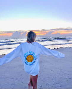 ADPi Smiley Blues Crewneck Sorority Sweatshirt
