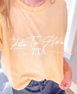 Greek Letters and Script Sorority Tee