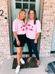 Pink Red Stars Sorority Tee