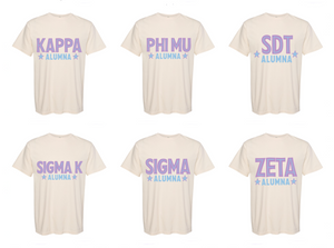Purple and Blue Stars Alumna Sorority Tee