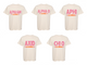 Pink and Orange Stars Alumna Sorority Tee