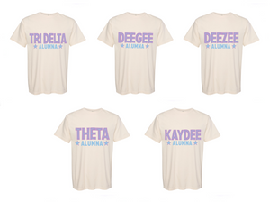 Purple and Blue Stars Alumna Sorority Tee