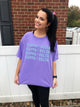 Violet and Light Blue Peace Design Sorority Tee