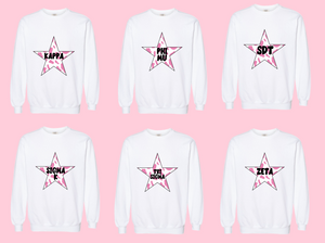 Pink Cowgirl Star Sorority Sweatshirt