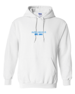 ADPi Smiley Blues Hooded Sorority Sweatshirt