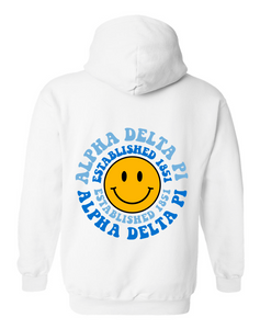 ADPi Smiley Blues Hooded Sorority Sweatshirt