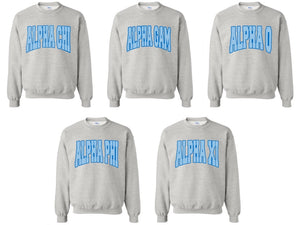 Customizable Varsity Letters Sorority Crewneck Sweatshirt