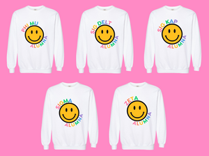Rainbow Smiley Alumna Sorority Sweatshirt