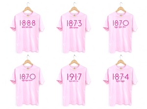 Year in Stars Pink Sorority Tee