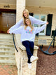 Patchwork Crewneck Sorority Sweatshirt