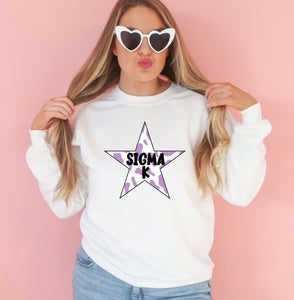 Purple Cowgirl Star Sorority Sweatshirt