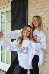 Patchwork Crewneck Sorority Sweatshirt