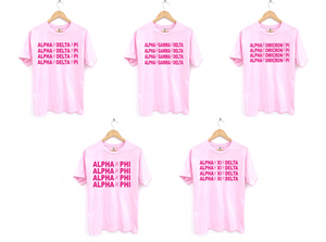 Double Pink Peace Design Tee