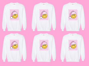 Pink Checkers Santa Sorority Sweatshirt