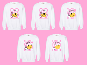 Pink Checkers Santa Sorority Sweatshirt