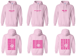 Smile Back Sorority Hooded Sweatshirt Light Pink