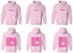 Smile Back Sorority Hooded Sweatshirt Light Pink