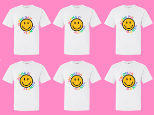 Rainbow Smiley Alumna Sorority Tee