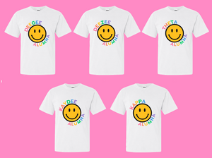 Rainbow Smiley Alumna Sorority Tee
