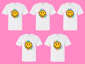 Rainbow Smiley Alumna Sorority Tee